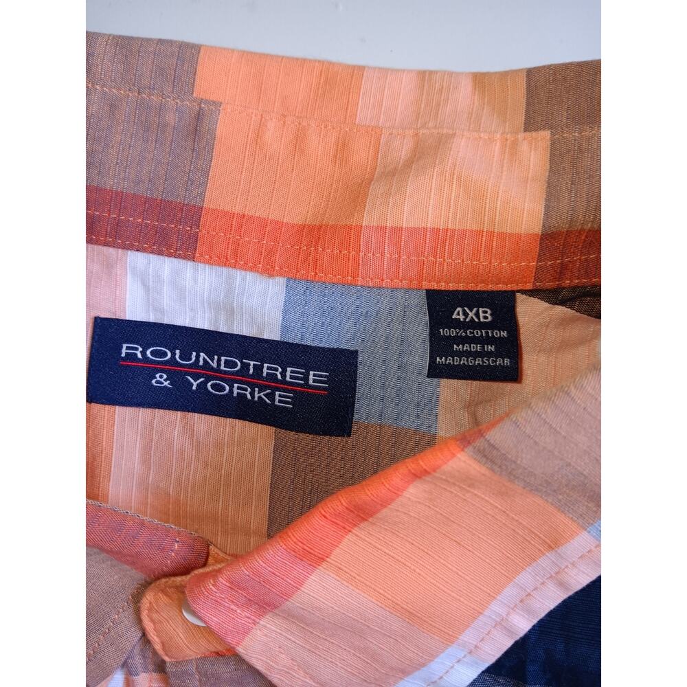 Roundtree & Yorkee Multicolor Men’s Long Sleeve Shirt Size 4XB M001 - Picture 3 of 6